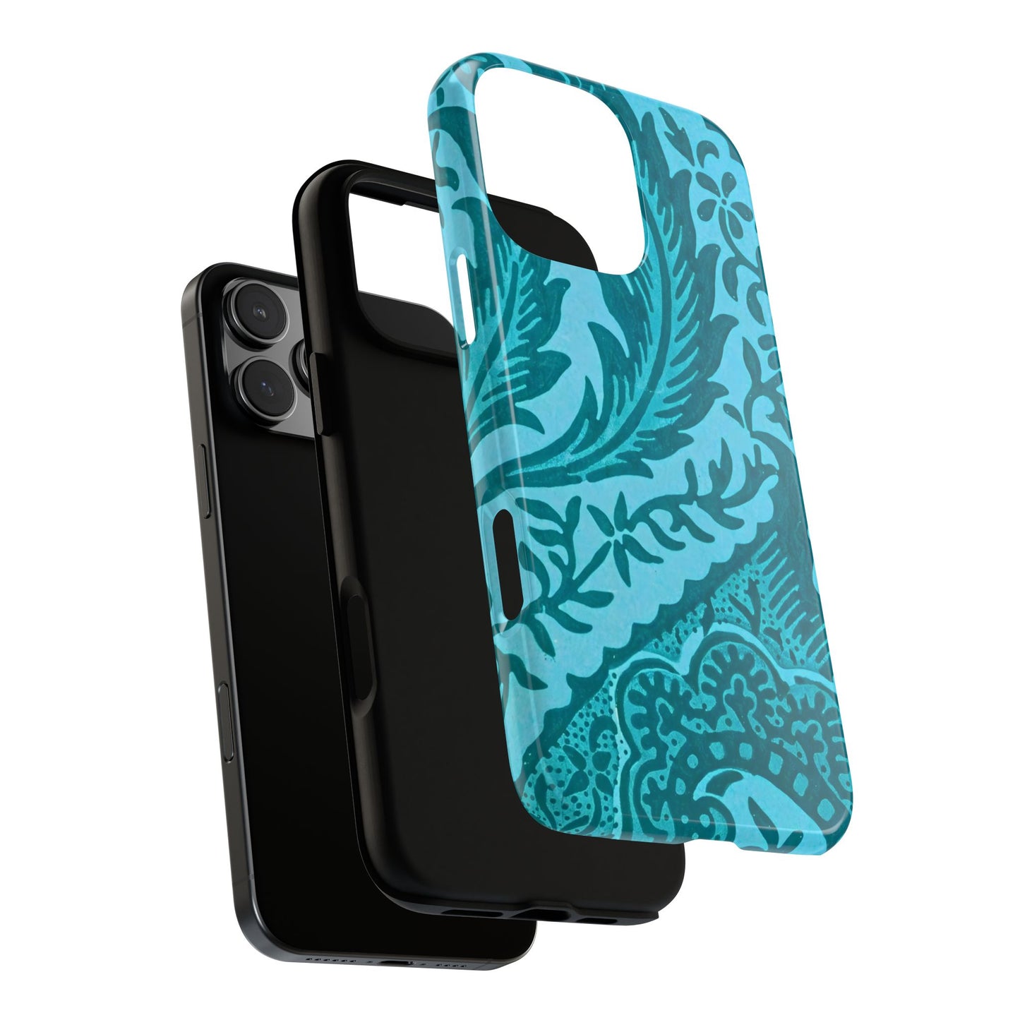 Protective Phone Case with Elegant Teal Design, Tough Cases, Floral Phone Cover, Stylish Smartphone Protection, Gifts for Her, Trendy [...]