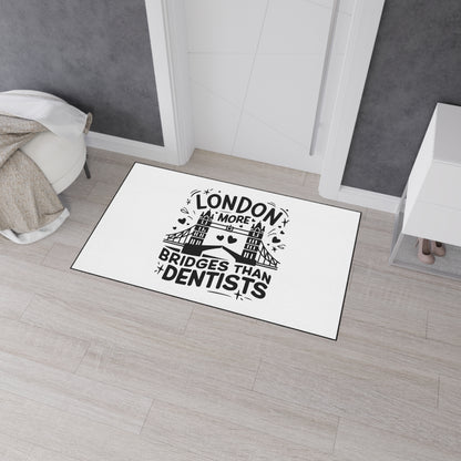 London is having more Bridges - London-Themed Heavy Duty Floor Mat: Perfect for Home Decor, Kitchen, Office, Gifts, and Occasions!