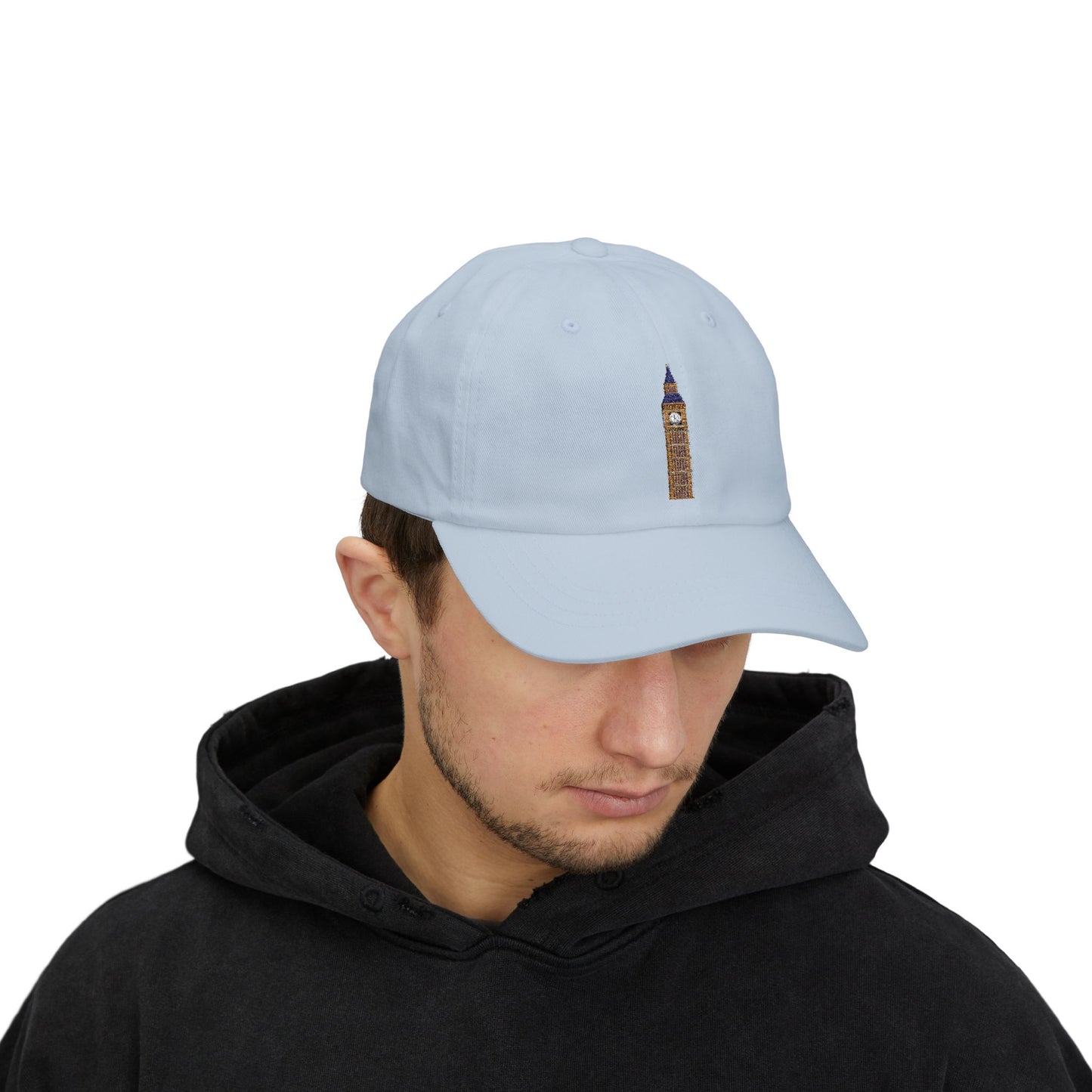 Classic White Dad Cap with London Big Ben Embroidery, Casual Dad Hat, Vintage Style Baseball Cap, Perfect Gift for Father's Day, [...]