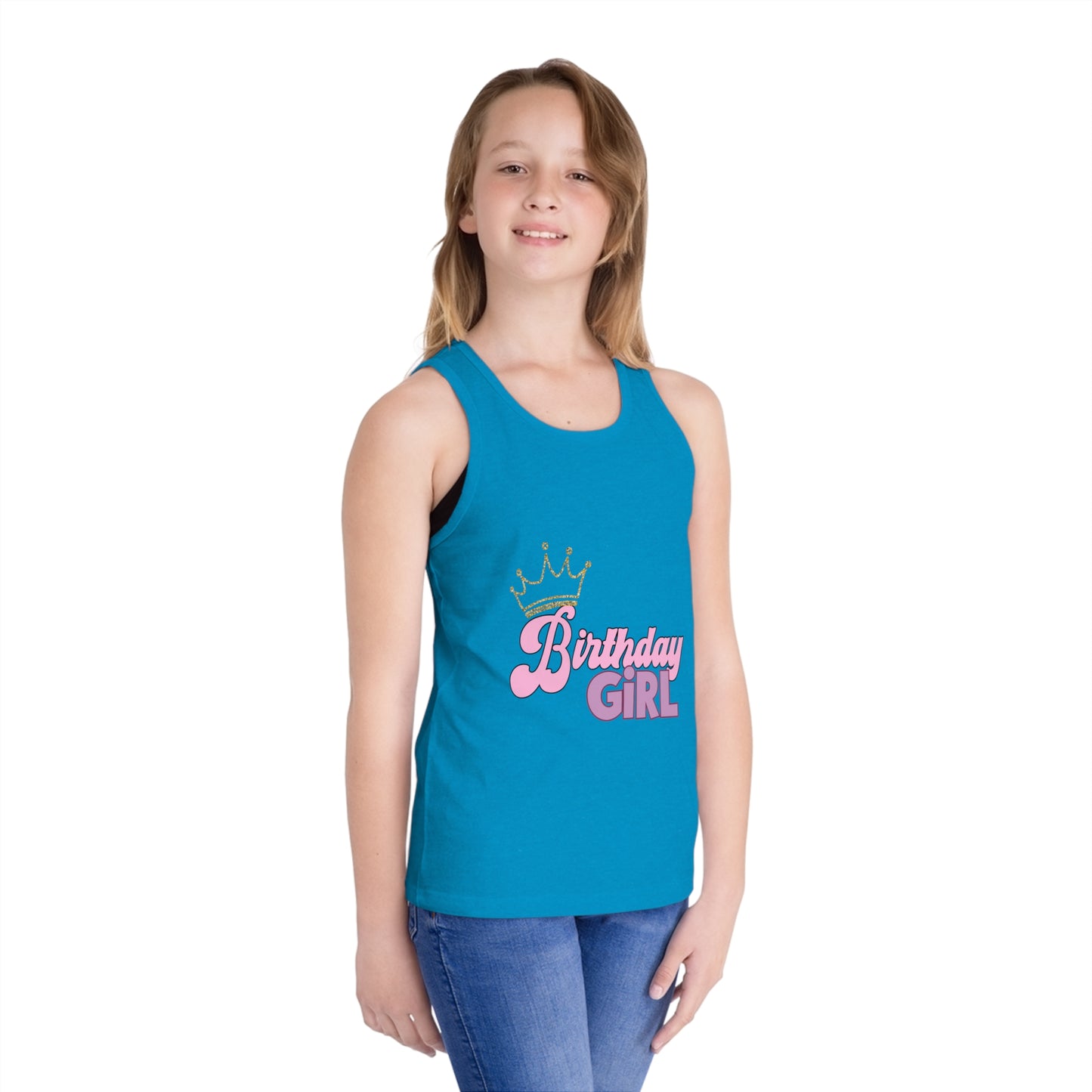 Birthday Girl Jersey Tank Top for Kids