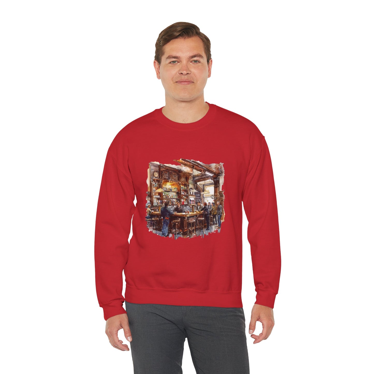 Unisex Heavy Blend™ Crewneck Sweatshirt Classy - Cozy British Pub
