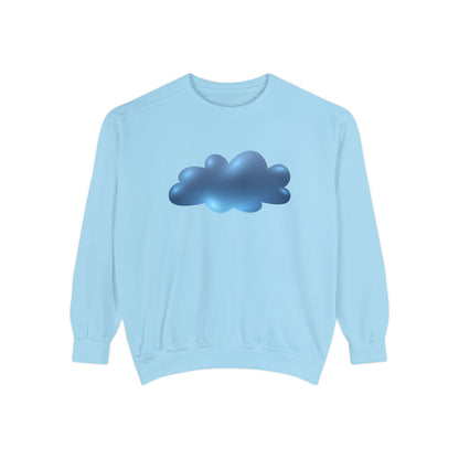Unisex Garment-Dyed Sweatshirt - Serene Cloudscape Dreamy Cloud