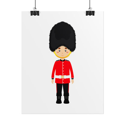 Adorable British Soldier Rolled Posters, Kids Room Decor, Unique Gift, Nursery Art, Educational Wall Art