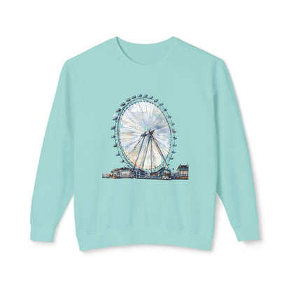 Unisex Lightweight Crewneck Sweatshirt - Iconic London Eye