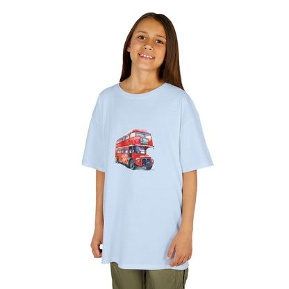 Kids Tee - Historic London Bus Wall Art -  Fun & Playful Graphic Tee for Young Explorers