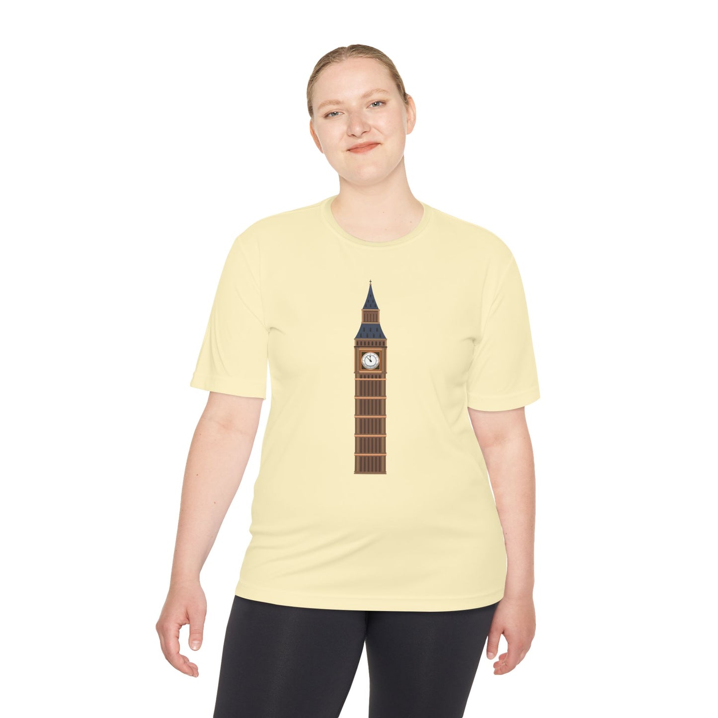 Unisex Moisture Wicking Tee - Historic Big Ben England Tower Artwork