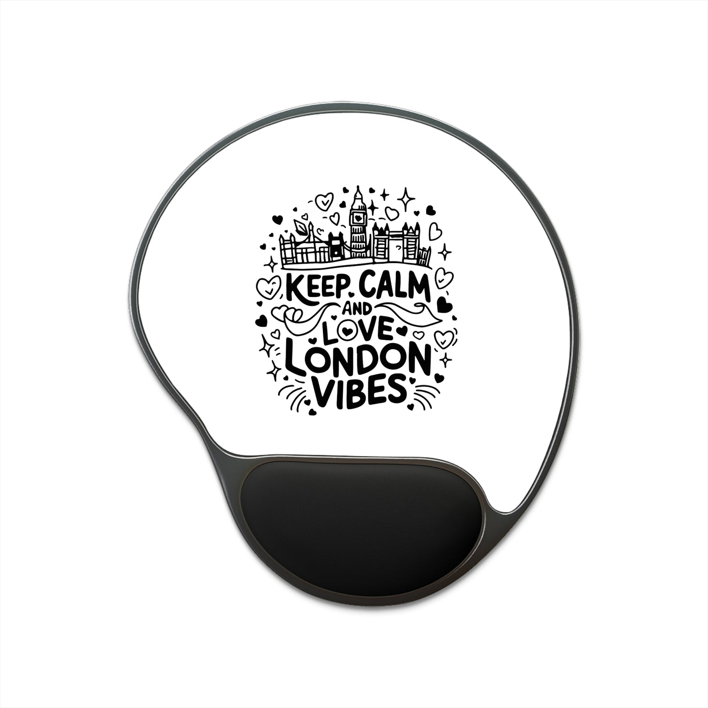 London Vibes Mouse Pad with Wrist Rest - Unique Desk Accessory, Gift for Students, Home Office Essentials, Cool Work from Home Decor, [...]