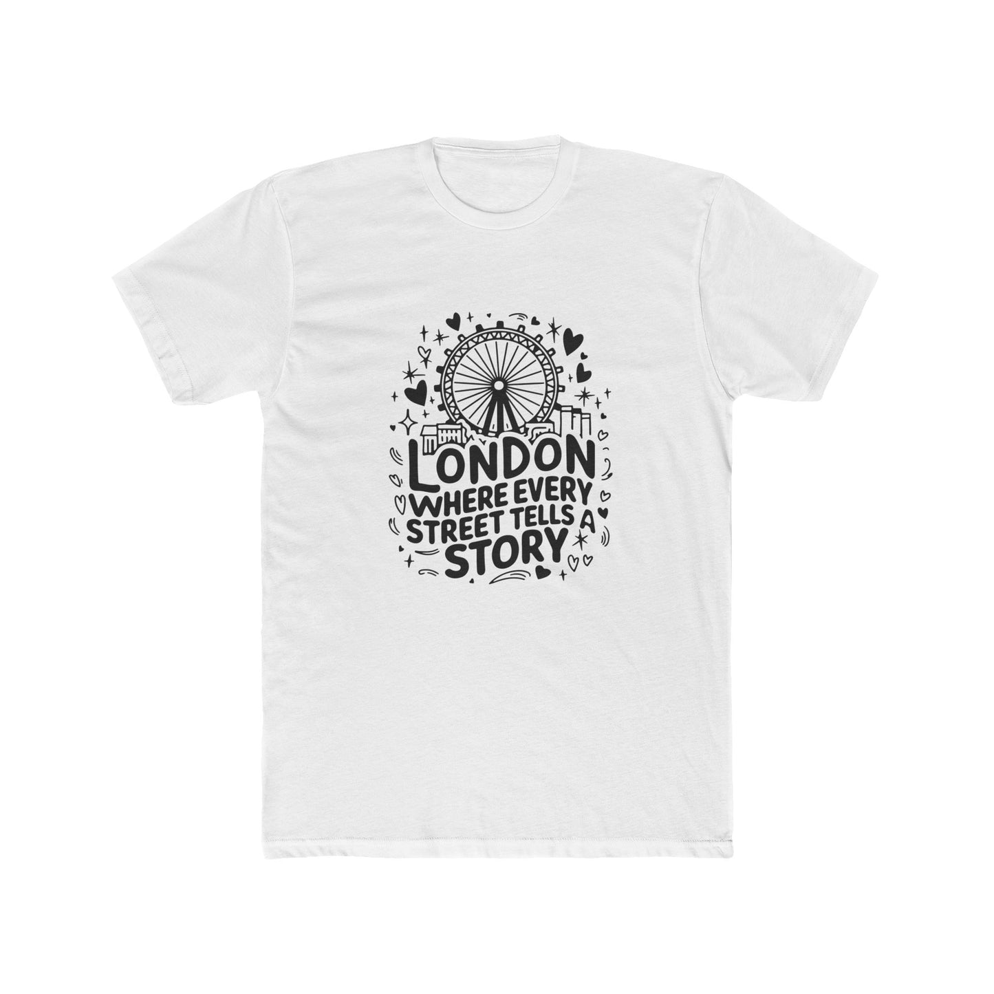 London's Story Telling Streets Cool Unisex Cotton Crew Tee