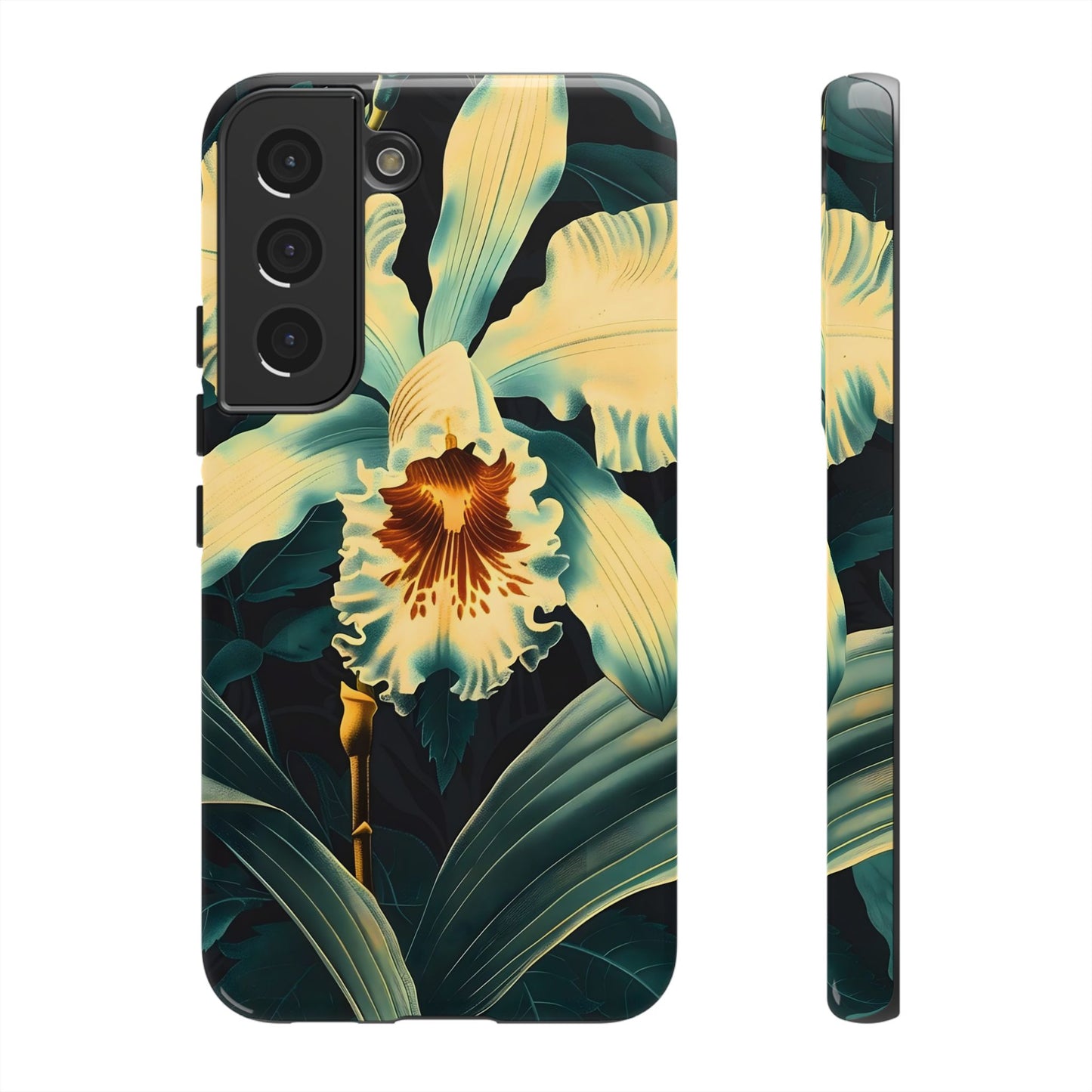 Floral Phone Case - Tough Cases with Orchid Design, Durable Smartphone Cover for Nature Lovers, Floral Gift for Her, Botanical [...]