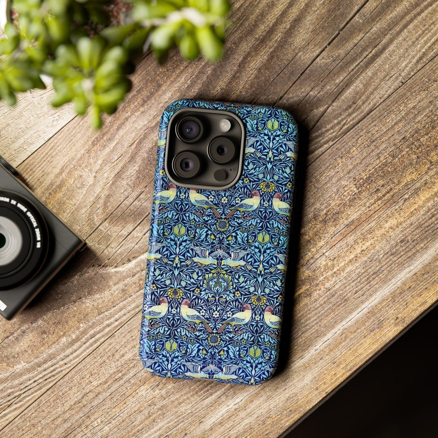 Bird and Floral Pattern Phone Case, Tough Cases, Gift for Nature Lovers, Eco-friendly, Custom Phone Accessories, All-Occasion