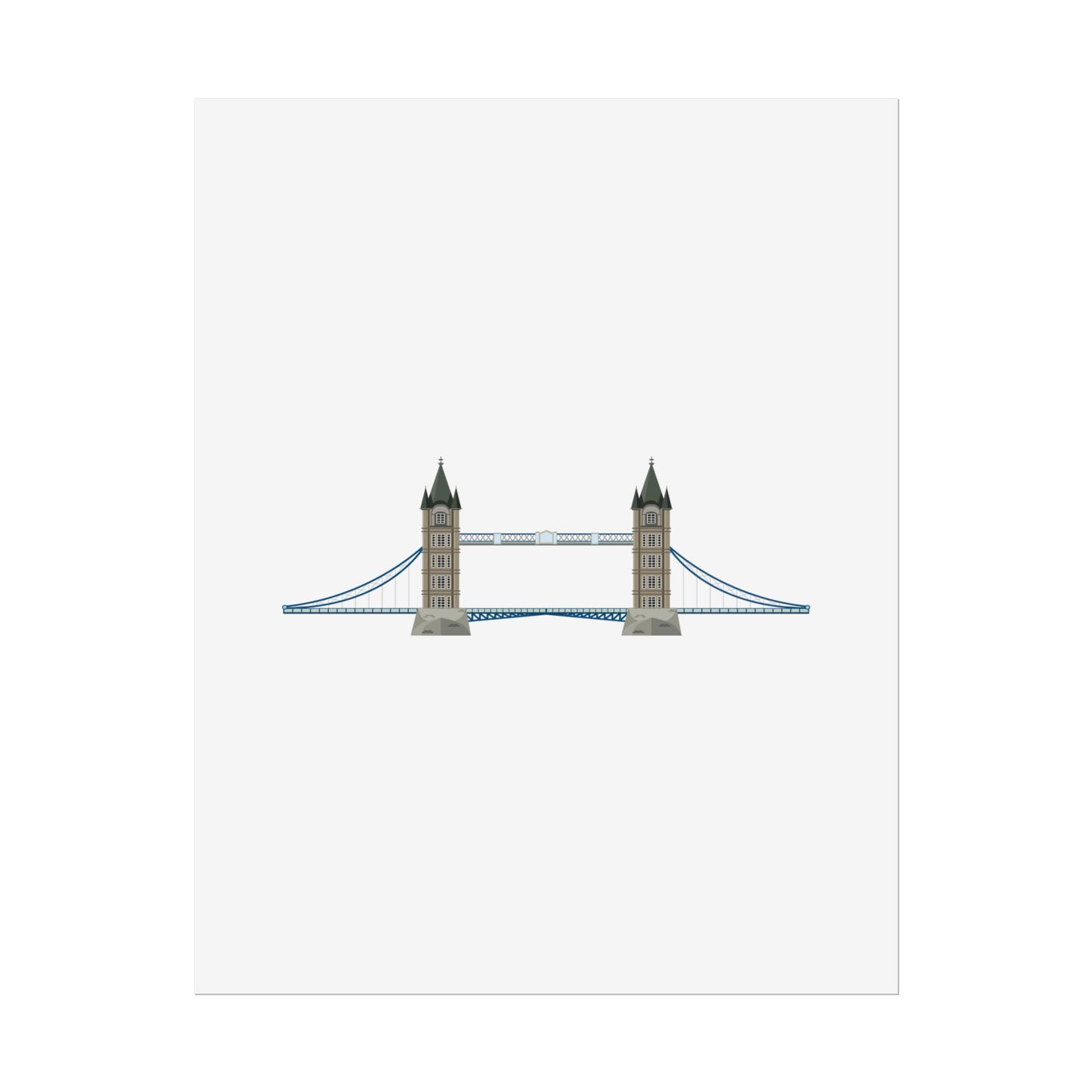 Tower Bridge Rolled Poster, London City Decor, Wall Art, Gift for Travelers, Home Aesthetic, UK Wall Art