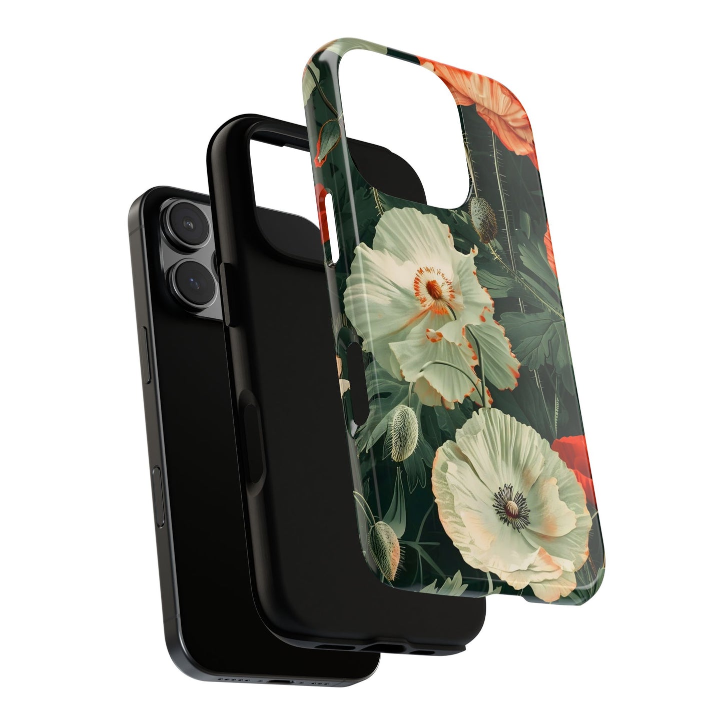 Floral Phone Case - Tough Cases, Botanical Design, Gift for Friends, Trendy Mobile Cover, Personalized Phone Accessory