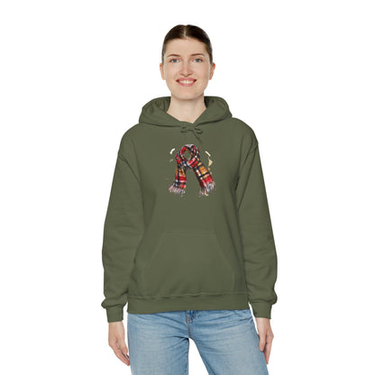 Unisex Heavy Blend™ Hooded Sweatshirt - Plaid British Scarf - Timeless Style and Classic Elegance