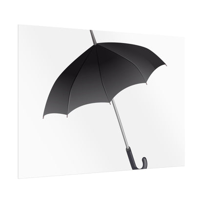Minimalist Umbrella Wall Art, Chic Home Decor Print, Stylish Poster, Rental Friendly Artwork, Black Umbrella Decor
