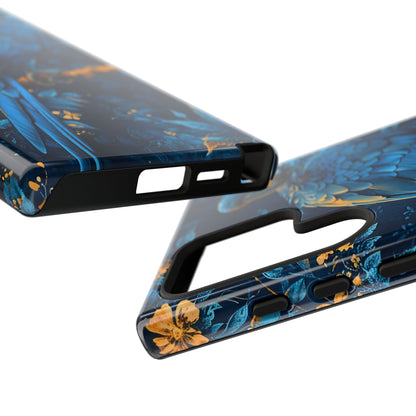 Tough Cases - Vibrant Blue Parrot Phone Case, Tropical Bird Phone Cover, Nature Lover Gift, Eco-Friendly Accessories, Unique Wildlife Decor