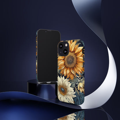 Floral Phone Case for Tough Cases, Sunflower Design, Nature Lover Gift, Birthday Present, Eco-Friendly Accessories, Summer Vibes