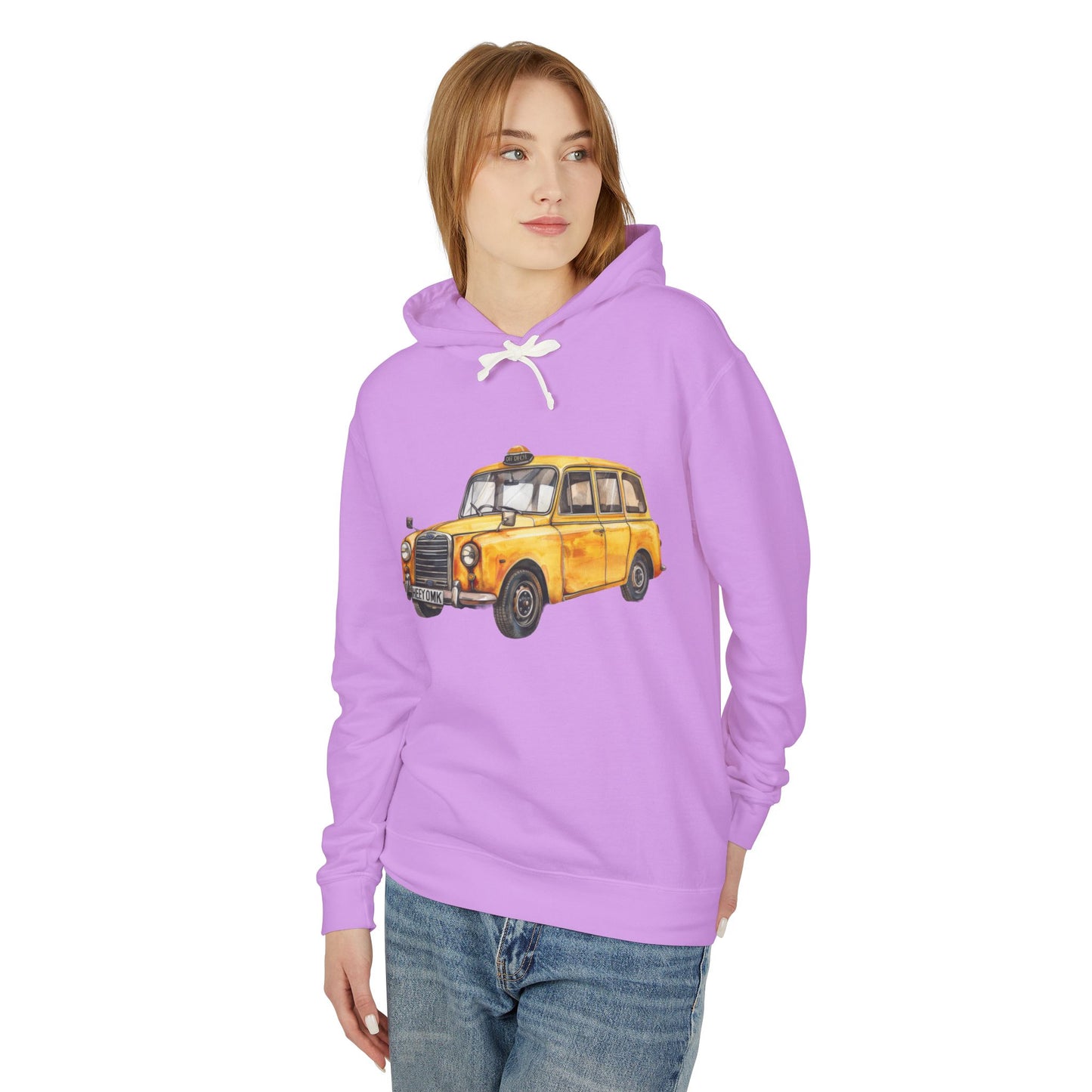 Unisex Lightweight Hooded Sweatshirt - British Vintage Car