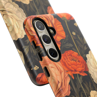 Floral Phone Case with Tough Protection, Blooming Ranunculus Design, Durable Cover, Gift for Flower Lovers, Eco-Friendly Phone Accessory