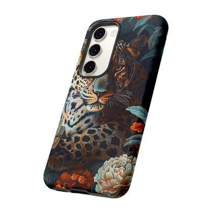 Wildlife Phone Case with Leopard Design | Tough Cases, Animal Prints, Floral Phone Cover, Gift for Nature Lovers, Unique Phone Accessories