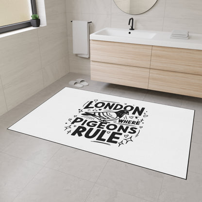 London Pigeon Floor Mat, Home Decor, Kitchen Mat, Funny Gift, Cute Entrance Mat, Bird Lover's Gift