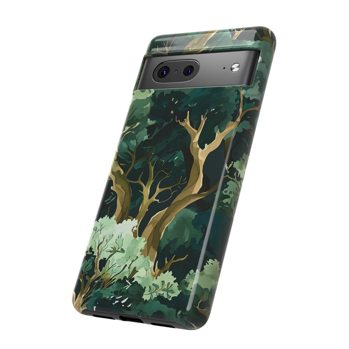 Forest Green Phone Case, Nature-Inspired Tough Cases, Eco-Friendly Gift, Outdoor Lover Accessory, Unique Phone Cover