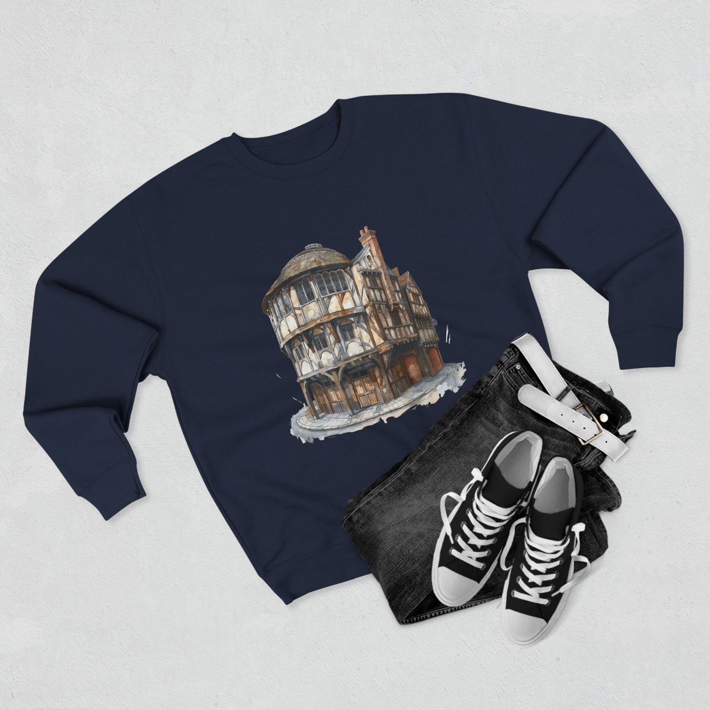 Unisex Crewneck Sweatshirt - London Pub Interior British Tavern