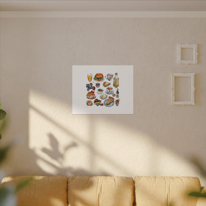 Breakfast Feast Canvas Print, Food Art, Kitchen Decor, Gifting for Food Lovers, Brunch Vibes, Wall Art