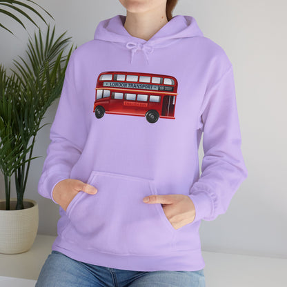 Unisex Heavy Blend™ Hooded Sweatshirt - Icon on Wheels - London’s Double-Decker Bus