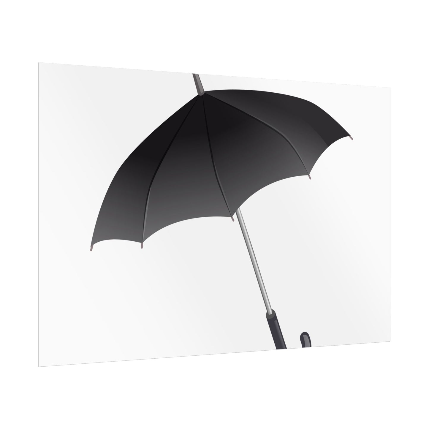 Minimalist Umbrella Wall Art, Chic Home Decor Print, Stylish Poster, Rental Friendly Artwork, Black Umbrella Decor