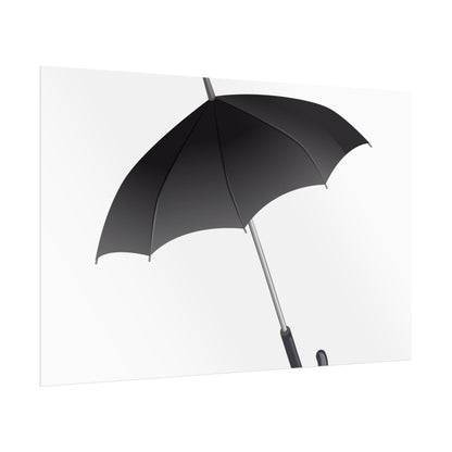 Minimalist Umbrella Wall Art, Chic Home Decor Print, Stylish Poster, Rental Friendly Artwork, Black Umbrella Decor