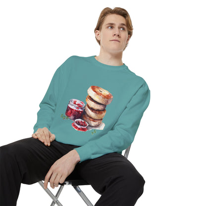 Unisex Garment-Dyed Sweatshirt - British Food Traditional Dishes and Culinary Delights
