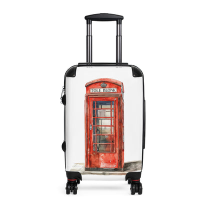 Classic Red Phone Booth Suitcase