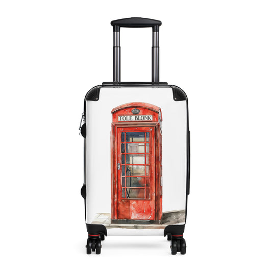Classic Red Phone Booth Suitcase