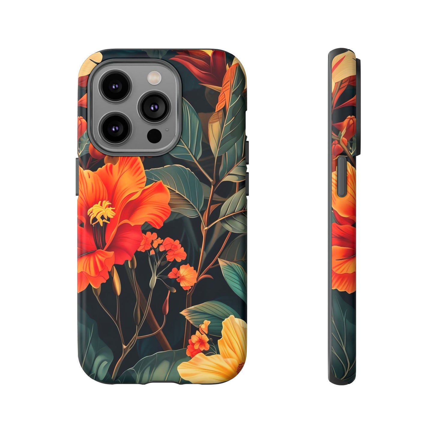 Tough Floral Phone Case | Tropical Vibe, Gift for Nature Lovers, Summer Beach Accessory, Floral Pattern, Trendy Phone Accessories