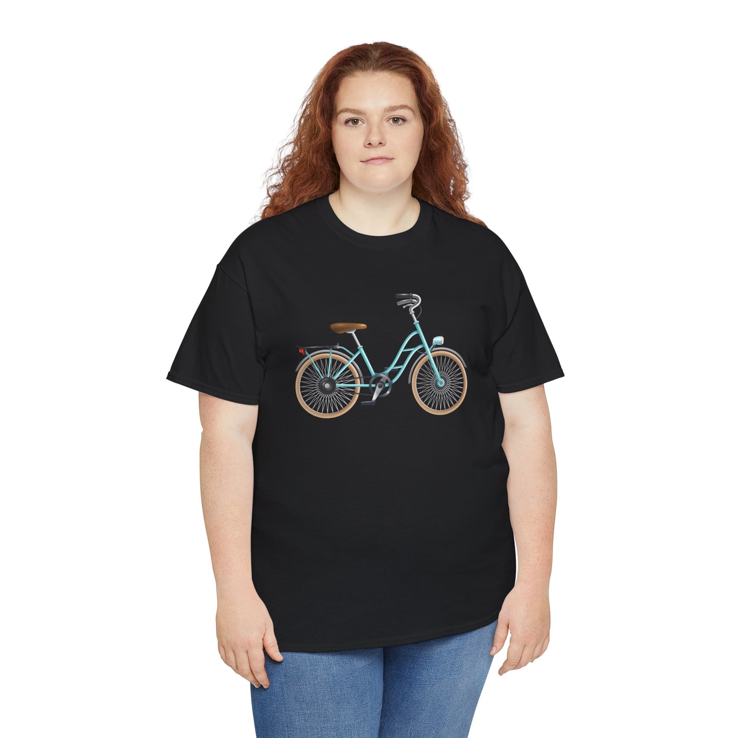 Unisex Heavy Cotton Tee - Classic British Bicycle - Timeless Charm