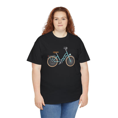 Unisex Heavy Cotton Tee - Classic British Bicycle - Timeless Charm