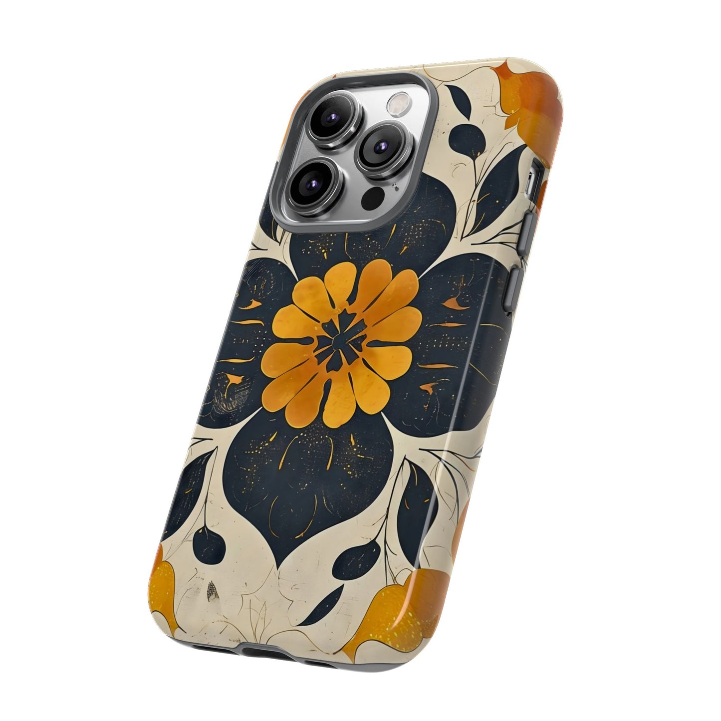 Floral Phone Case - Tough Cases, Botanical iPhone Cover, Vintage Flower Design, Durable Smartphone Protection, Unique Gift Idea