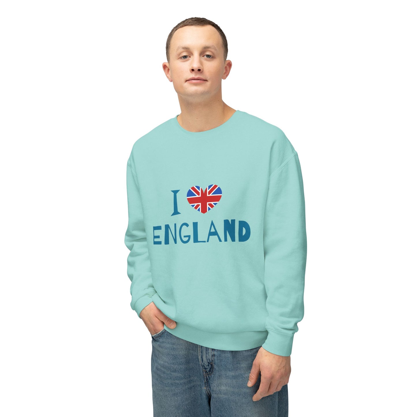 Unisex Lightweight Crewneck Sweatshirt - I love England