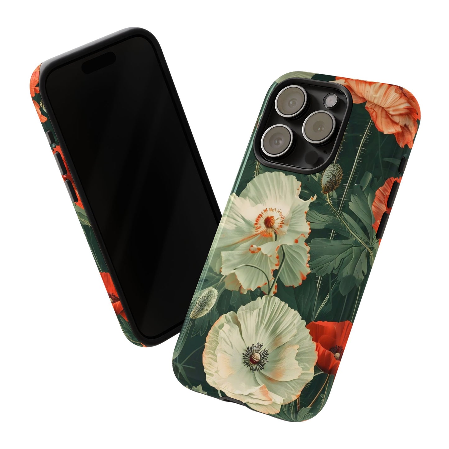 Floral Phone Case - Tough Cases, Botanical Design, Gift for Friends, Trendy Mobile Cover, Personalized Phone Accessory