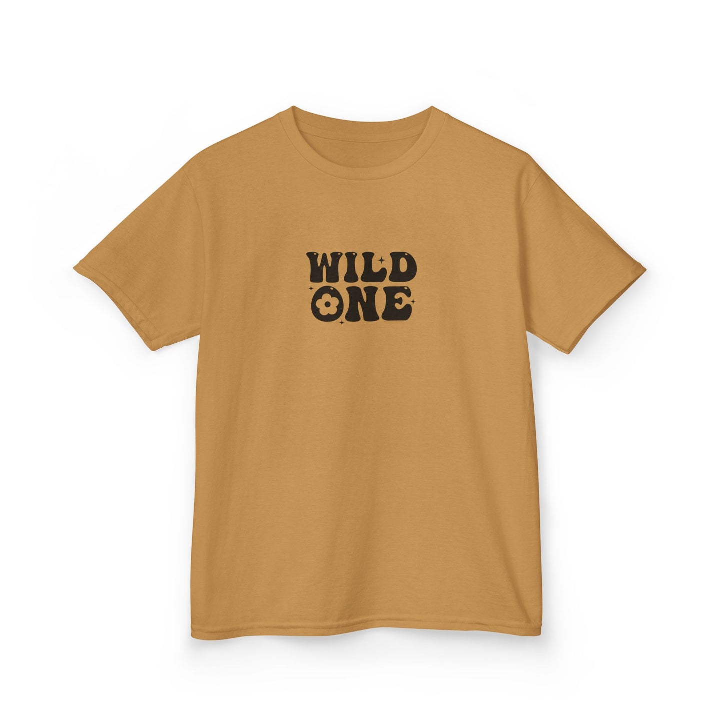 Kids Heavy Cotton Tee - Wild One Boho Adventure Quote Design - Fun and Playful T-Shirt for Little Adventurers