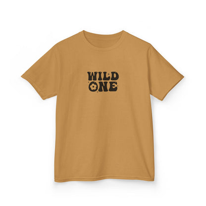 Kids Heavy Cotton Tee - Wild One Boho Adventure Quote Design - Fun and Playful T-Shirt for Little Adventurers
