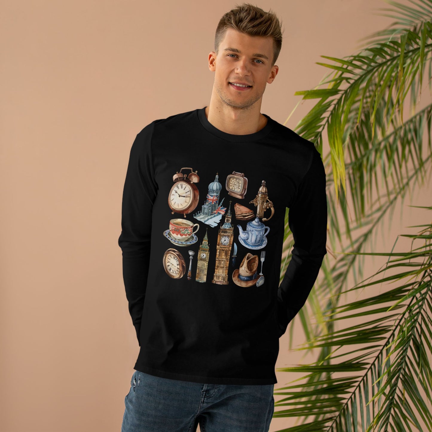 Men’s Base Longsleeve Tee - Vintage England Icons