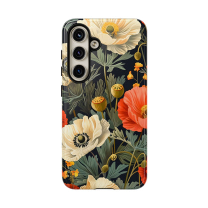 Floral Phone Case, Tough Cases with Botanical Design, Flower Protection Case, Gift for Nature Lovers, Eco-Friendly Mobile Cover