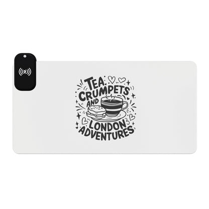 London's Exciting Adventures - LED Gaming Mouse Pad, Wireless Charging