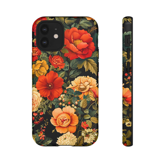 Floral Phone Case, Tough Cases, Decorative Tech Accessories, Gift for Her, Nature Lover Gift, Boho Style Case, Spring Floral Cover