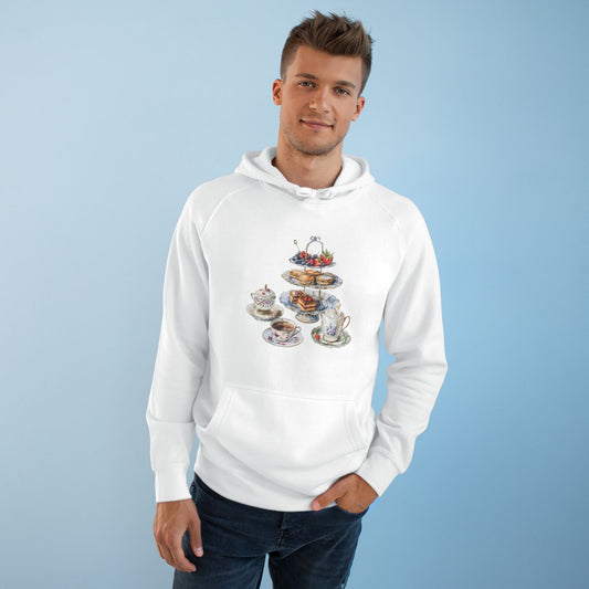 Flexible Unisex Hoodie - British Food Traditional Dishes and Culinary Delights