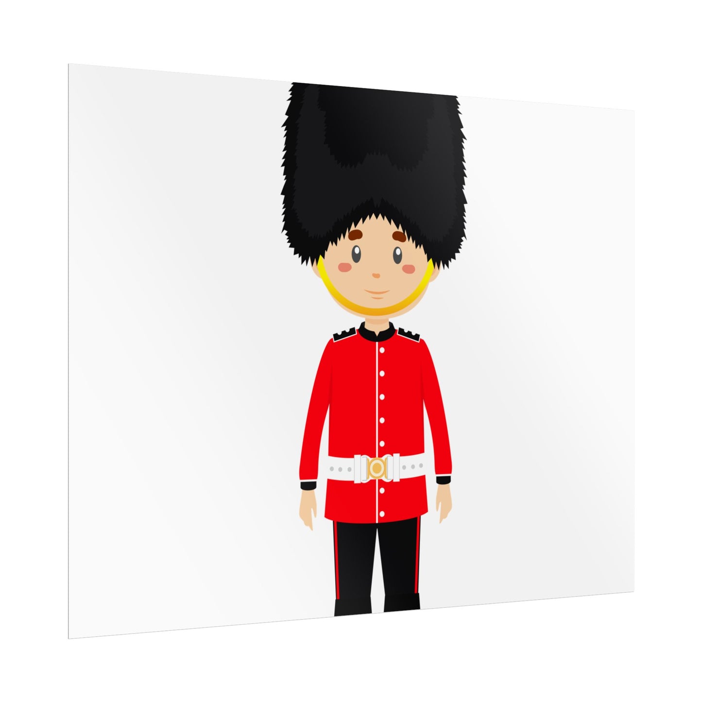 Adorable British Soldier Rolled Posters, Kids Room Decor, Unique Gift, Nursery Art, Educational Wall Art