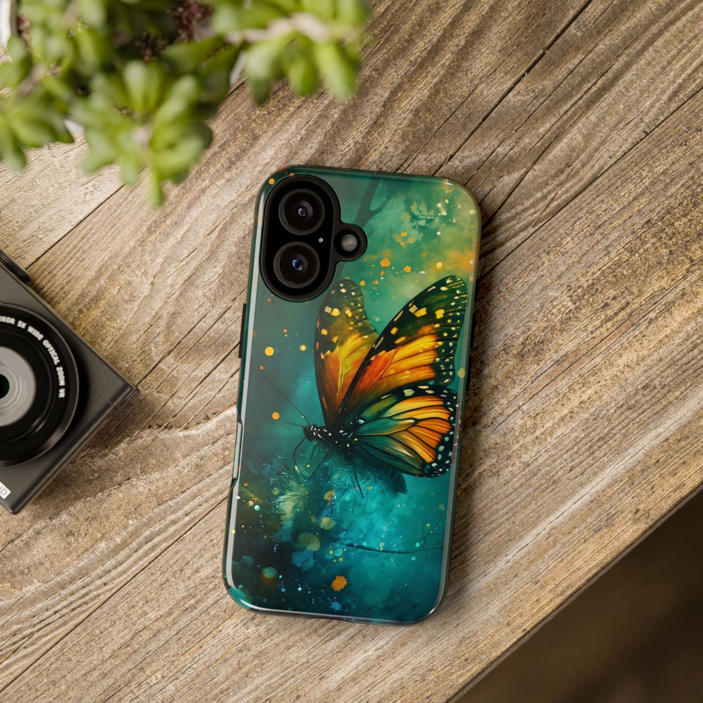 Colorful Butterfly Phone Case, Tough Cases for iPhone and Samsung, Cute Tech Accessories, Nature Lovers Gift, Vibrant Floral Design