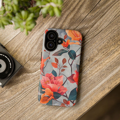 Floral Phone Case - Tough Cases, Protective Cover, Smartphone Accessories, Gift for Her, Stylish Tech Gear, Floral Designs