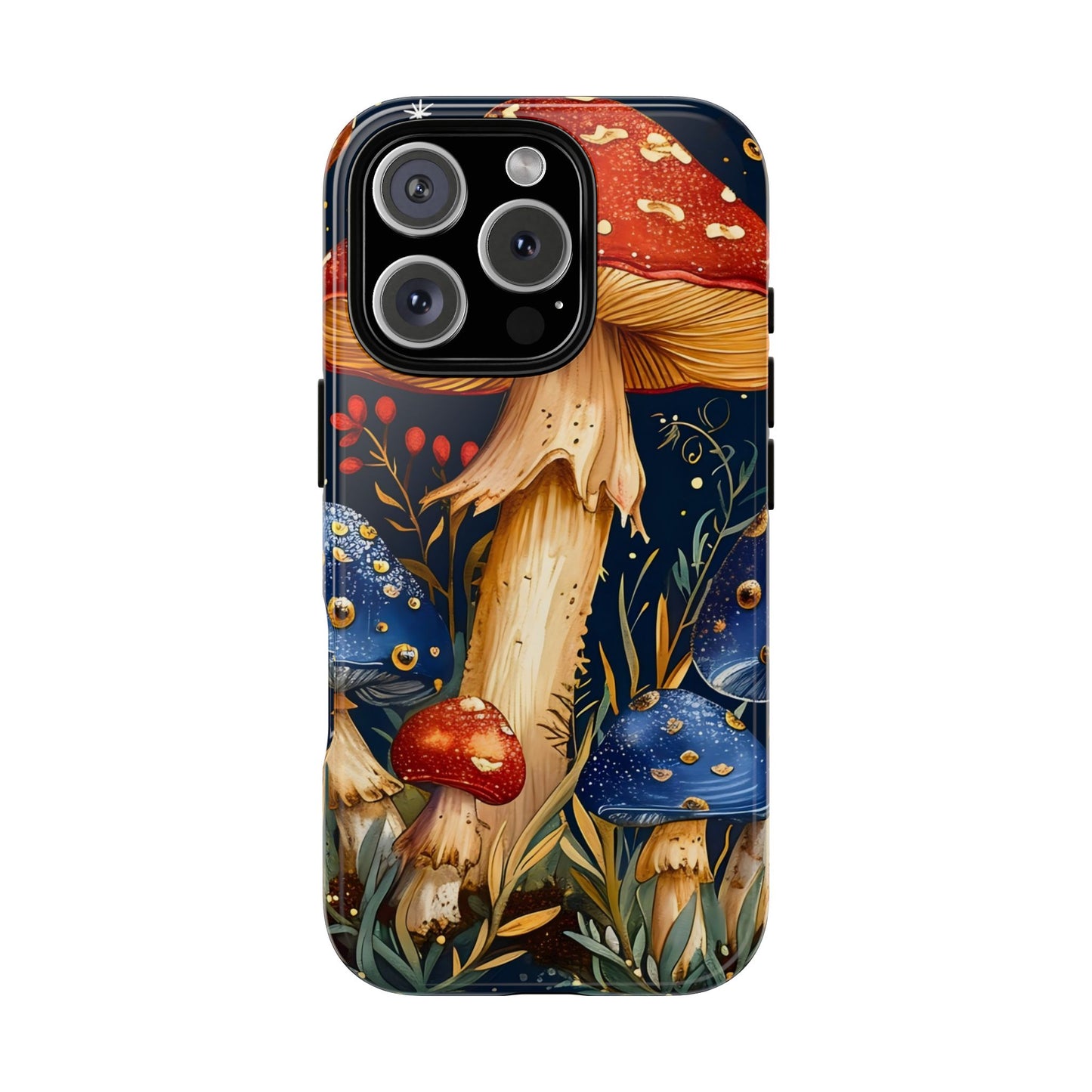 Colorful Mushroom Phone Case, Tough Cases with Nature Design, Gift for Nature Lovers, Artistic Phone Protector, Gift for Her